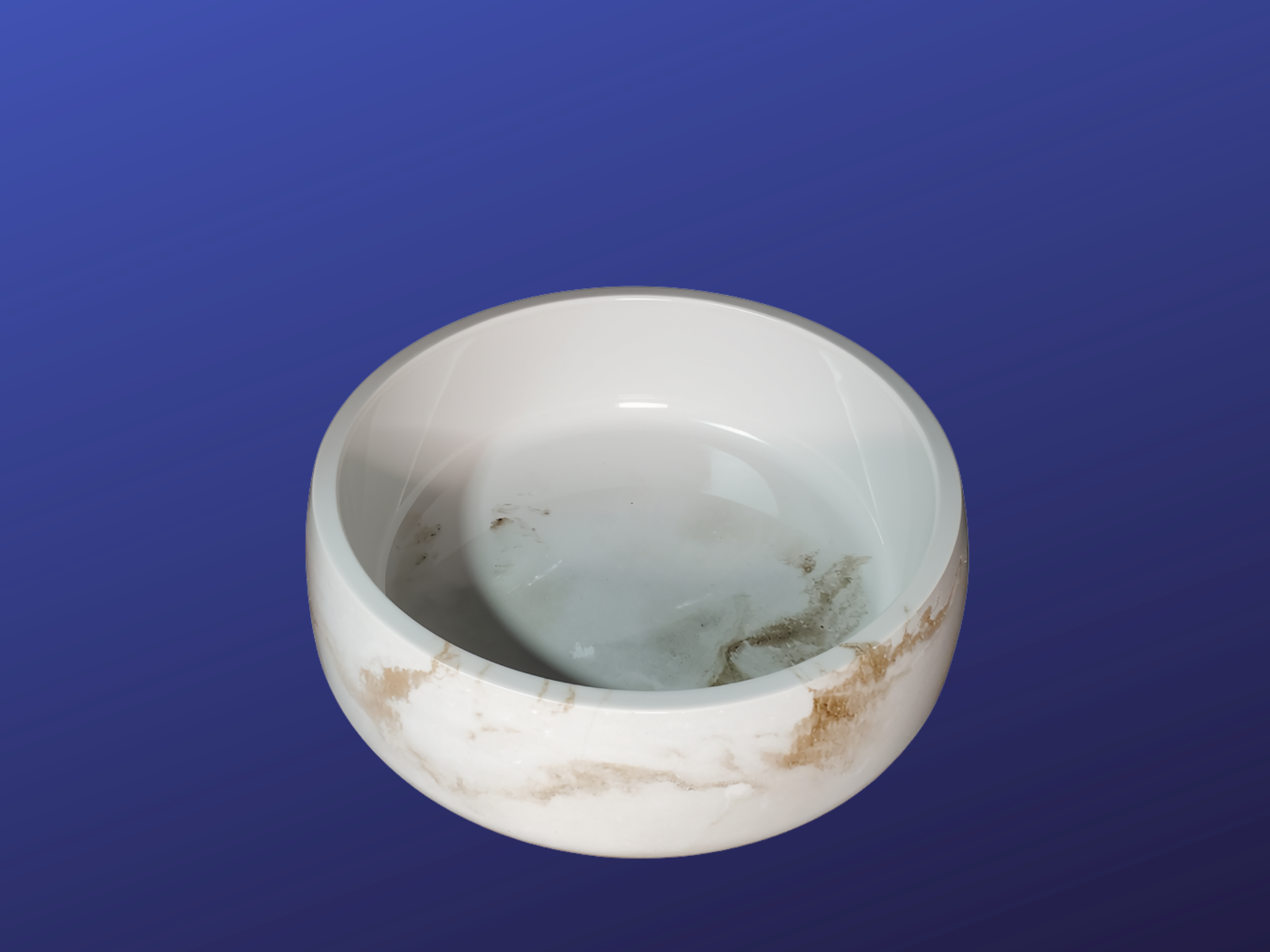Marbled Cement Bowl - 6 inch round