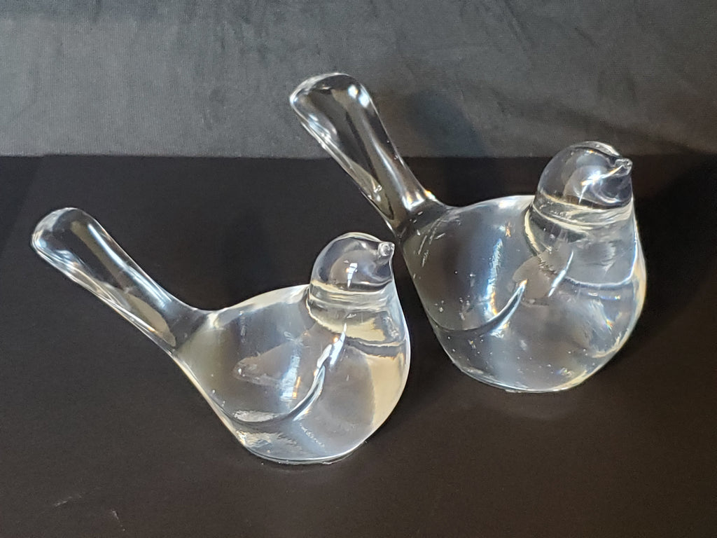 Clear Resin Bird Figurines