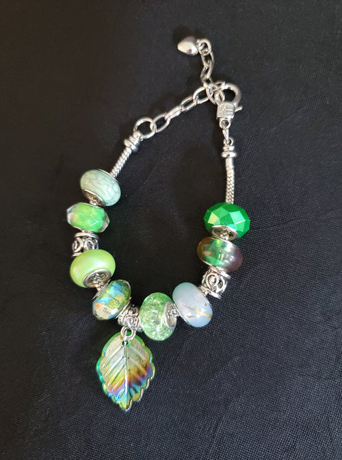 Beaded Silver Bracelet