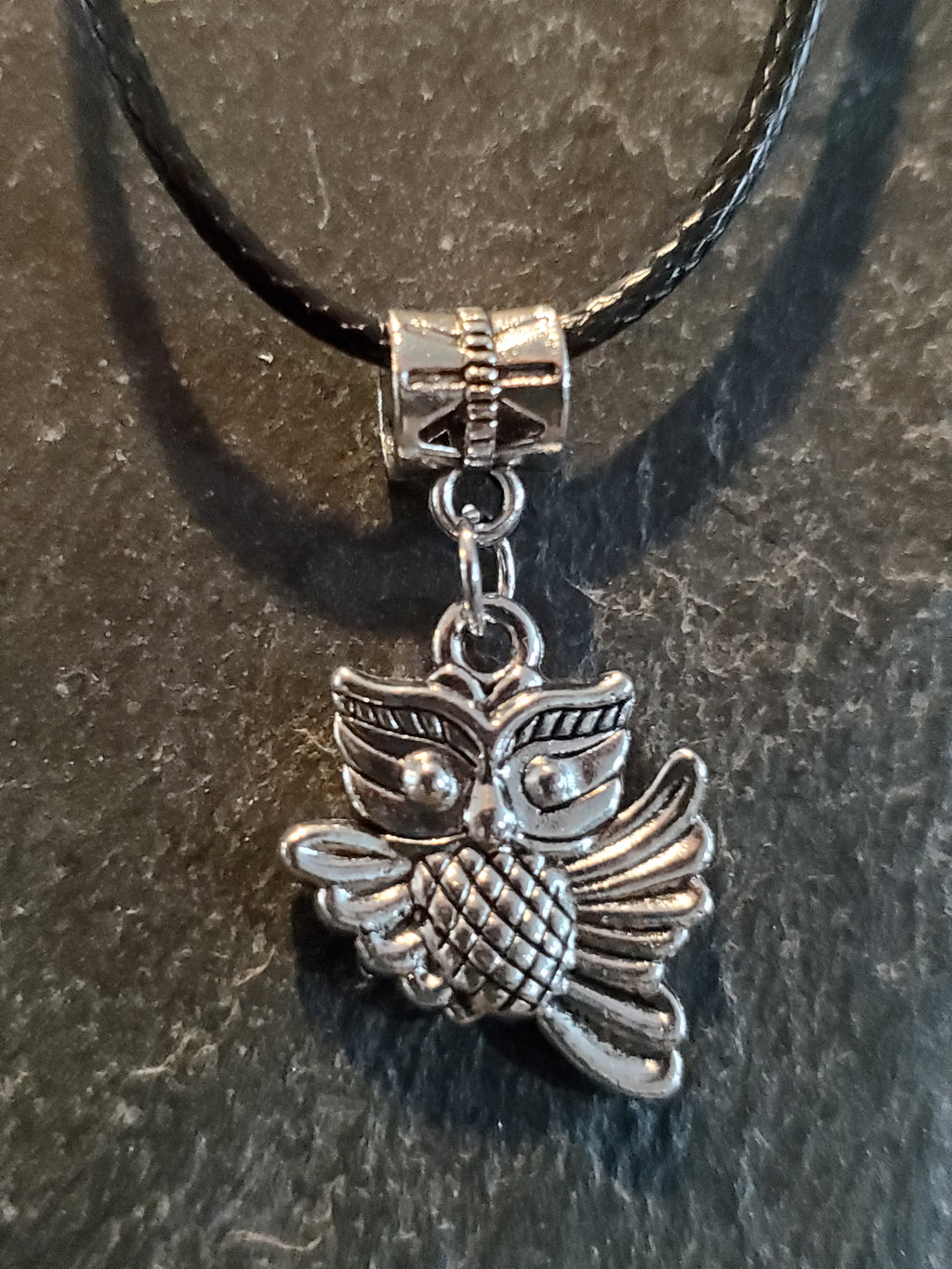 Silver Charm Owl Necklace