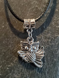 Silver Charm Owl Necklace