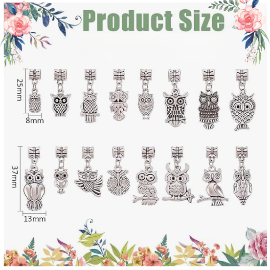 Silver Charm Owl Necklace