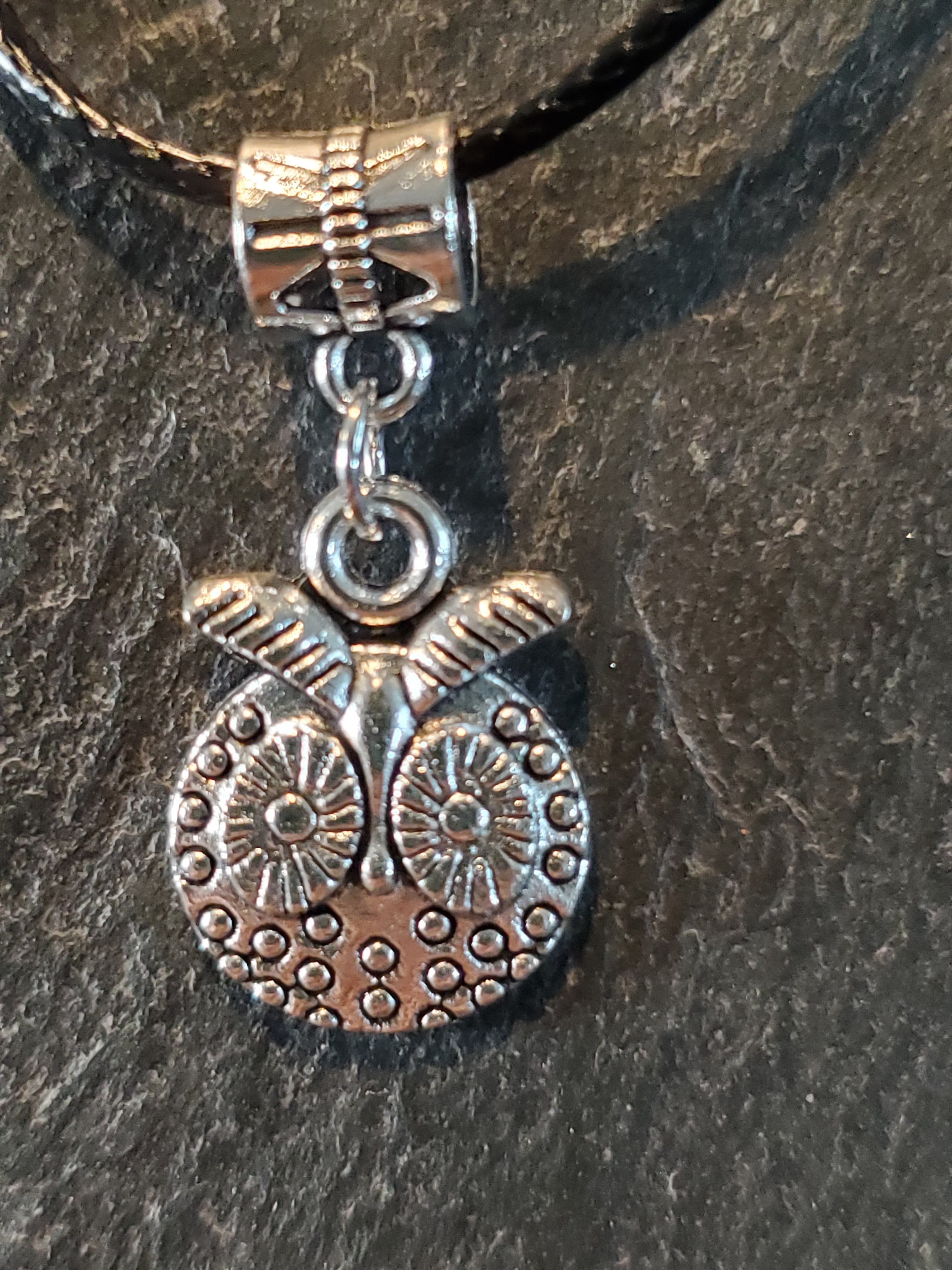 Silver Charm Owl Necklace