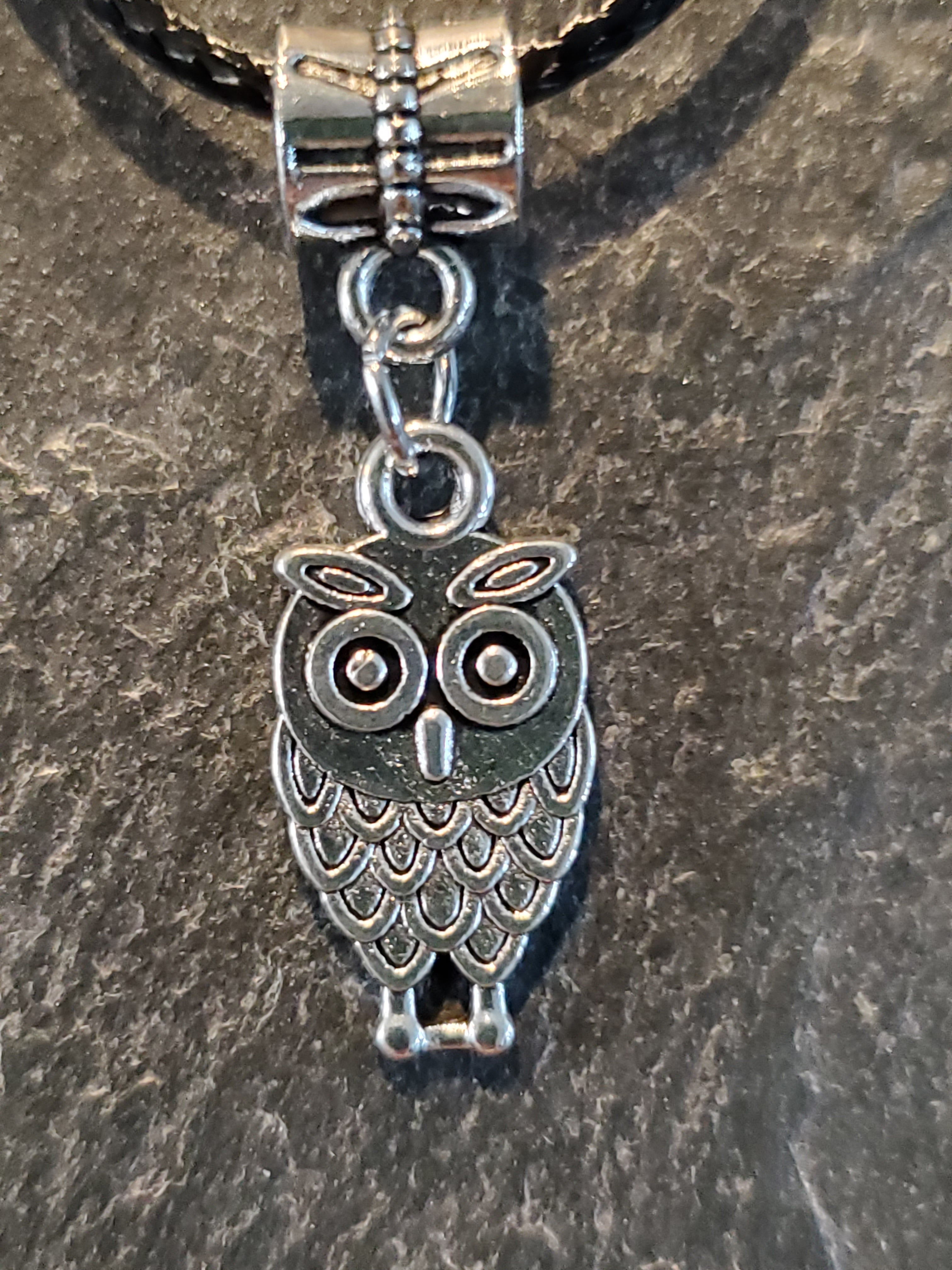 Silver Charm Owl Necklace