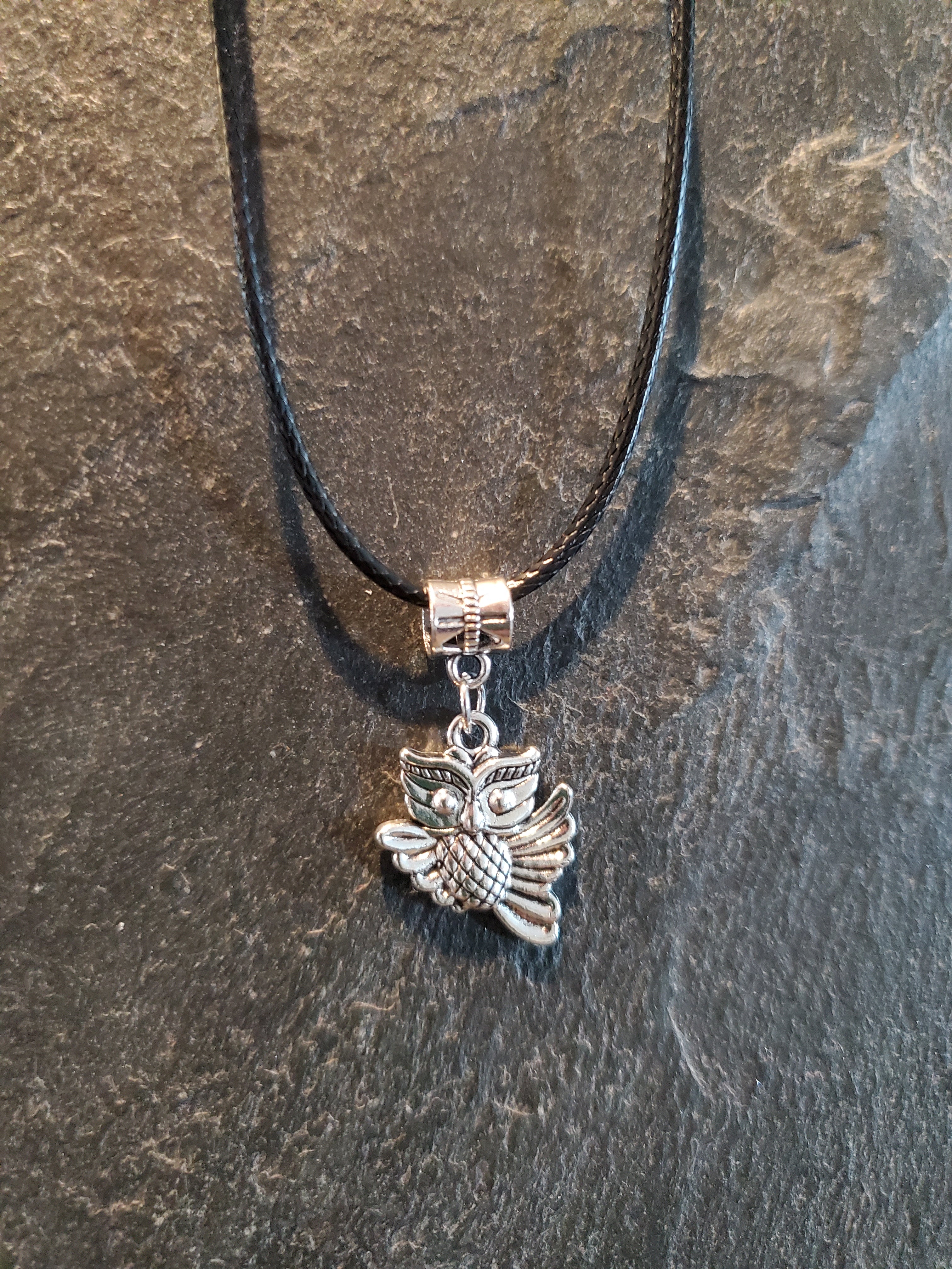 Silver Charm Owl Necklace