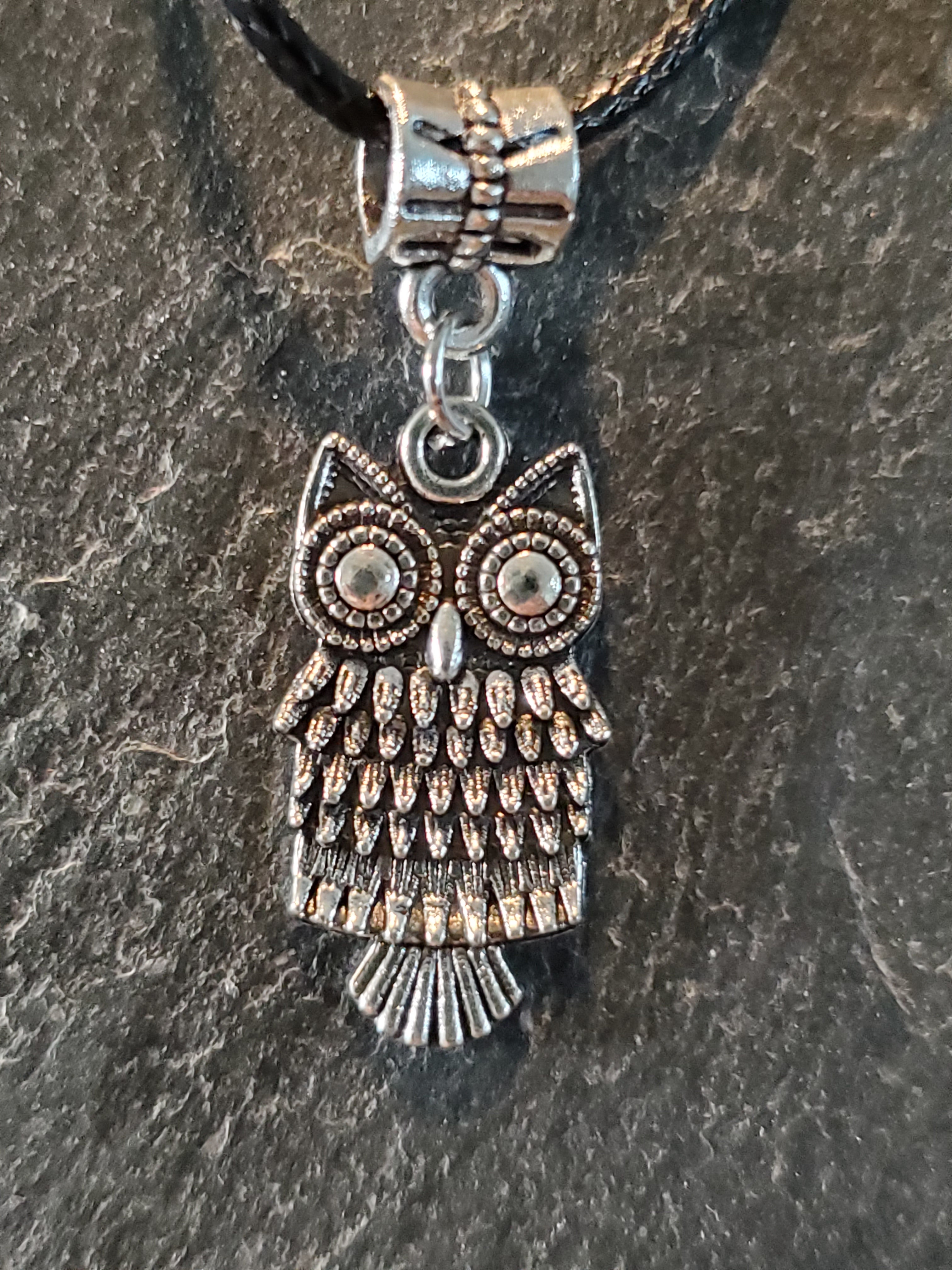 Silver Charm Owl Necklace