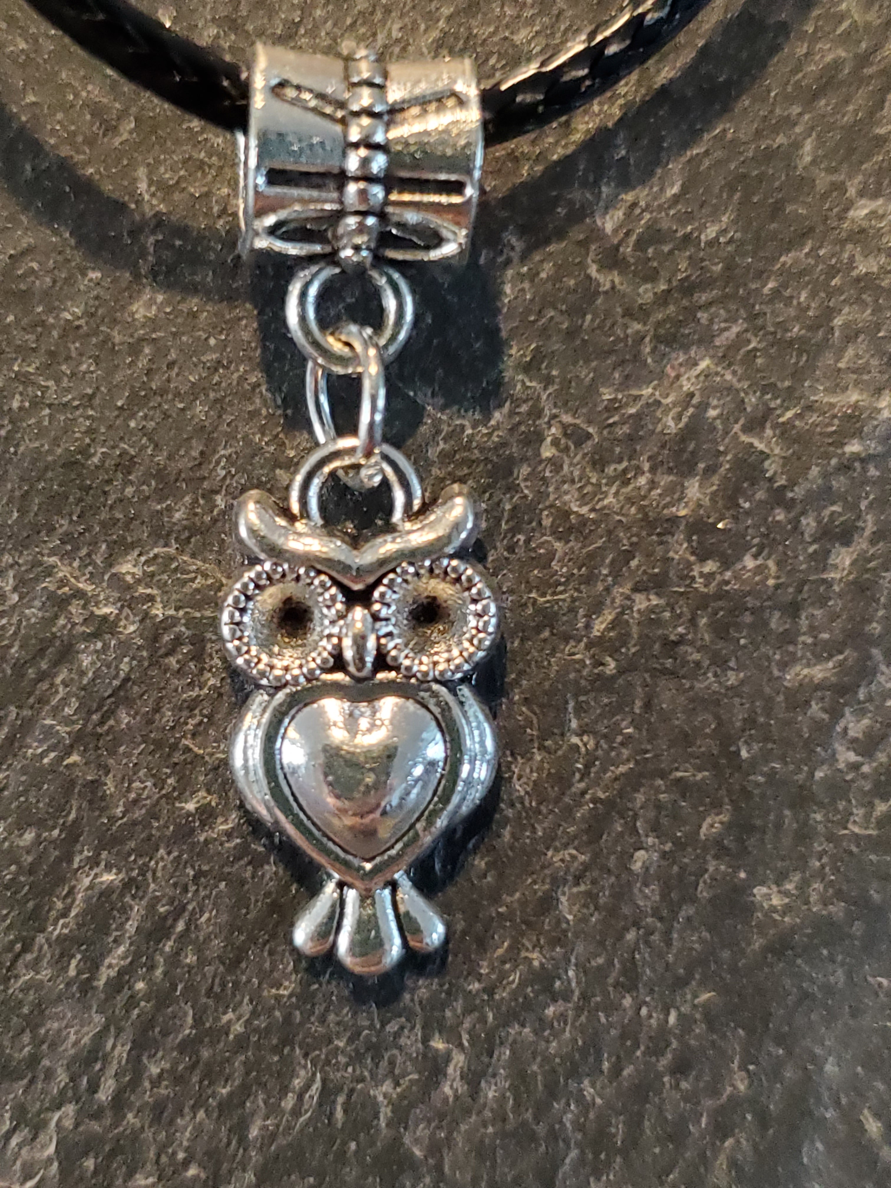Silver Charm Owl Necklace