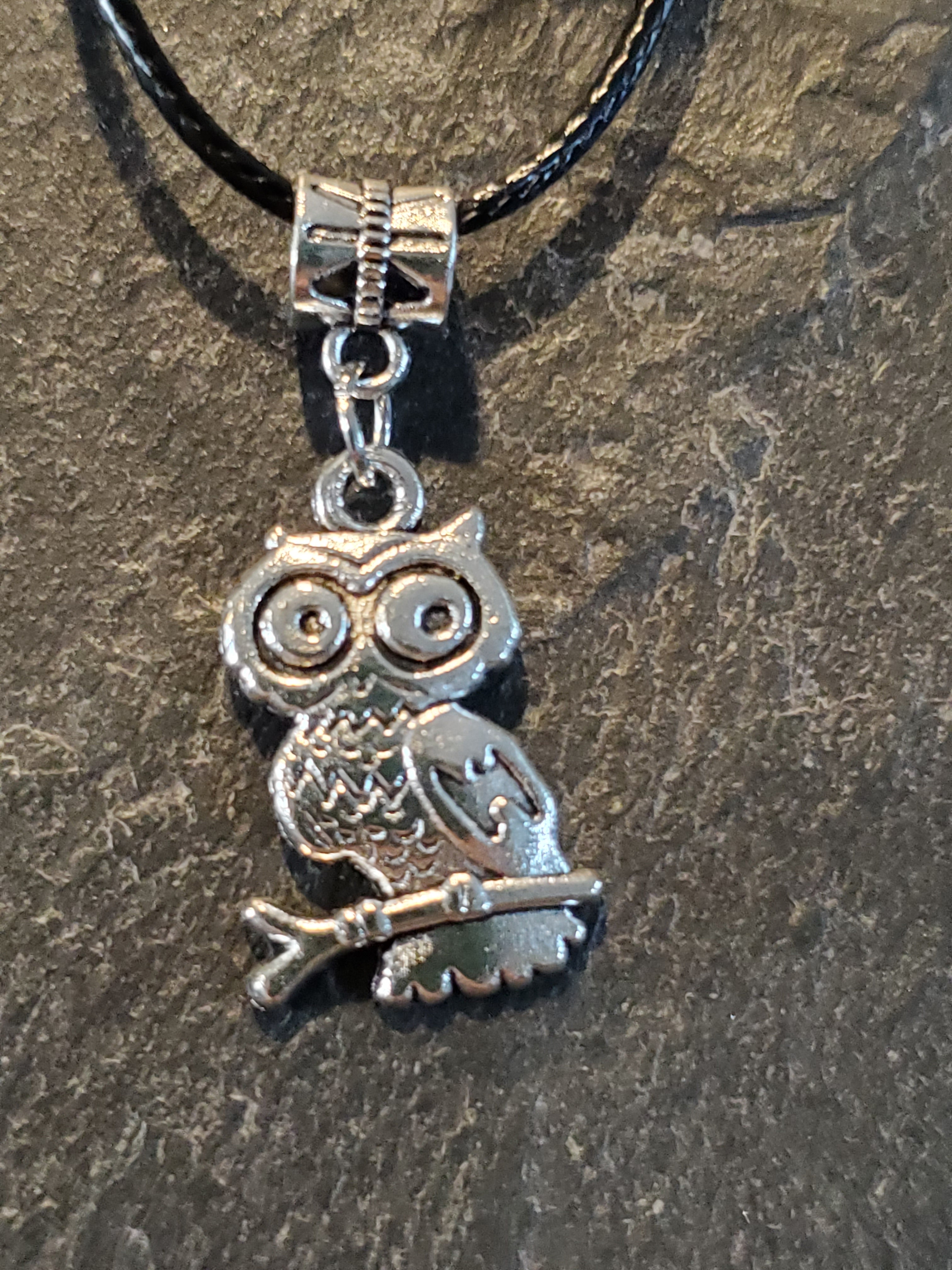 Silver Charm Owl Necklace