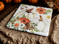 Autumn-themed Ceramic Pumpkin Coasters - set of 4